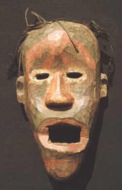 Masque africain  Ethnie Sukuma (TANZANIE) Matériaux - bois - pigments - Fibres Végétales - Hauteur 32 cm