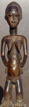 Statuette Africaine - Maternité Baoule - Côte d'Ivoire