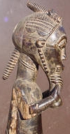 Statuette Africaine - Ethnie  Baoulé - Côte d'Ivoire -- waka sona  -- être de bois
